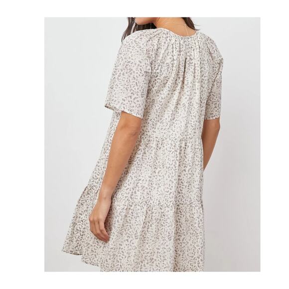 Rails Size XL Cotton Mini Clarissa Dress Watercolor Cheetah - Picture 6 of 16